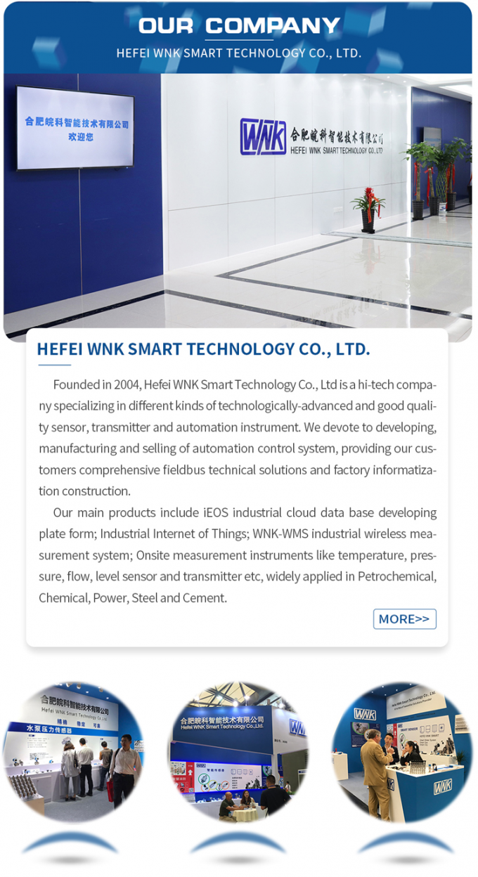 고온을 위한 WNK 4-20mA 모드 버스 같은 높이의 진동판 전자 압력 스위치